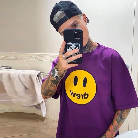 NWOT Women’s Medium/Men’s Small Drew House Mascot Cotton Tee In Purple - Picture 4 of 12